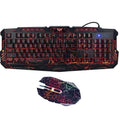 J10 tricolor backlight wired gaming keyboard set colorful luminous gaming mouse keyboard Russian keyboard 1