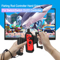 Plastic Game Console Controller Holder Fishing Rod Shaped Handle Grips Accessories 1