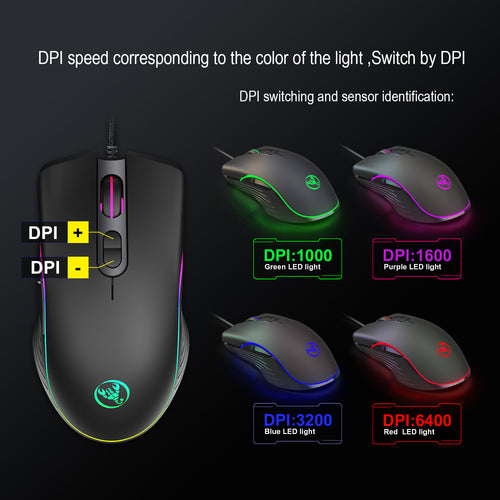 Glowing Gaming Mouse Gaming Wired Mouse - alt
