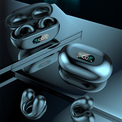 Bone Conduction Headphones TWS Earbuds Ear Clip Bluetooth 5.3 Touch Wireless Earphone In-Ear Bass HIFI Sports Headset - alt