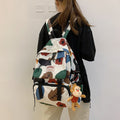 High School And College Student Mori Style Contrast Color Travel Backpack 4