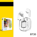 New Mini Transparent Wireless Bluetooth Headset Digital Display ENC Noise Reduction True Wireless Sports Music 3