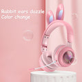 Rabbit Ear Headphones Wireless Luminous Extendable Wheat Headphones 3