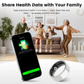 Smart Ring Health Tracker Fitness Sleep Stress HRV Tracker With Charging Case Magnetic Charging Cable For Women & Men Compatible With IOS & Android 7-Day Battery Life Size7 Size8 Size9 Size10 6