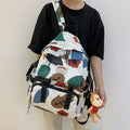 High School And College Student Mori Style Contrast Color Travel Backpack 5