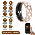 Smart Ring Health Tracker Fitness Sleep Stress HRV Tracker With Charging Case Magnetic Charging Cable For Women & Men Compatible With IOS & Android 7-Day Battery Life Size 7 Size 8 Size9 Size10 1